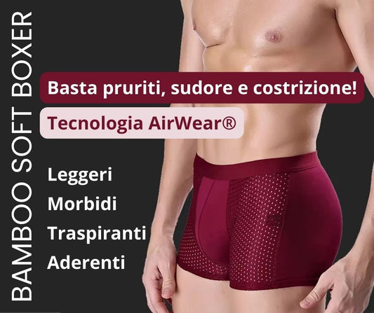 BAMBOO SOFT BOXER® - intimo uomo in seta di bambù